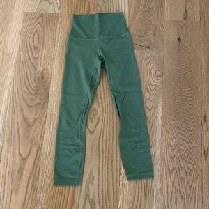 Green Twill Lululemon Align 23” Leggings size 0